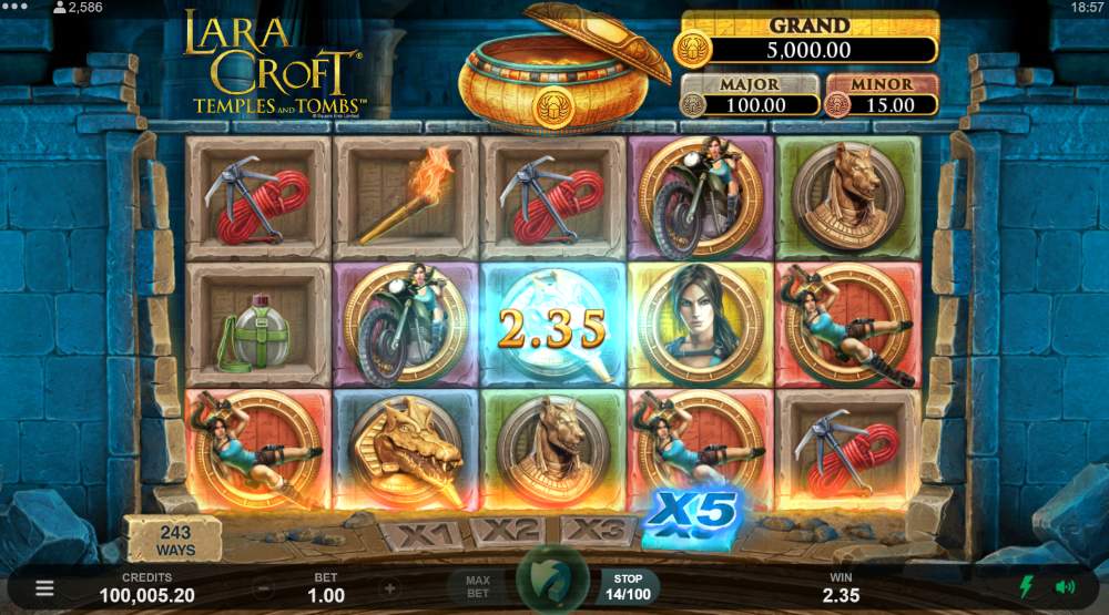 Slot gratis Lara Croft Temples and Tumbles