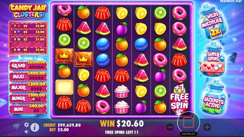 Candy Jar Clusters free spin