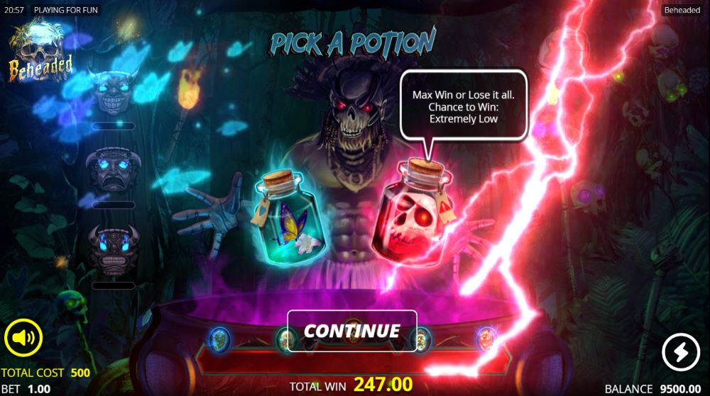 Beheaded bonus gamble